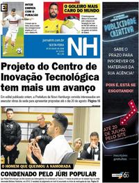 Capa do jornal Jornal NH 20/07/2018