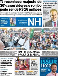 Capa do jornal Jornal NH 20/08/2018