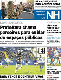 Capa do jornal Jornal NH 21/05/2018