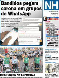 Capa do jornal Jornal NH 21/06/2018
