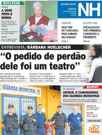 Capa do jornal Jornal NH 21/07/2018