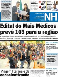 Capa do jornal Jornal NH 21/11/2018