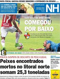 Capa do jornal Jornal NH 22/01/2018