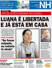 Capa do jornal Jornal NH 22/09/2018