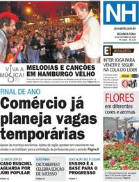 Capa do jornal Jornal NH 22/10/2018