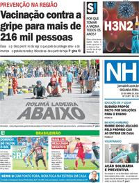 Capa do jornal Jornal NH 23/04/2018