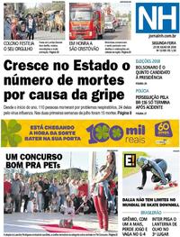 Capa do jornal Jornal NH 23/07/2018