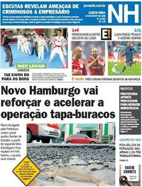 Capa do jornal Jornal NH 23/08/2018