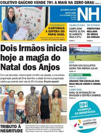 Capa do jornal Jornal NH 23/11/2018