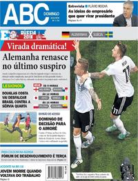 Capa do jornal Jornal NH 24/06/2018