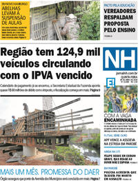 Capa do jornal Jornal NH 26/04/2018