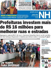 Capa do jornal Jornal NH 26/07/2018
