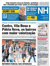 Capa do jornal Jornal NH 27/02/2018