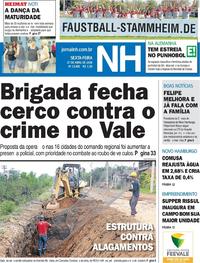 Capa do jornal Jornal NH 27/04/2018