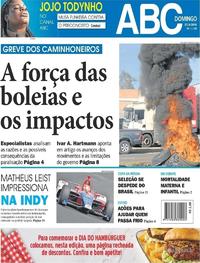 Capa do jornal Jornal NH 27/05/2018