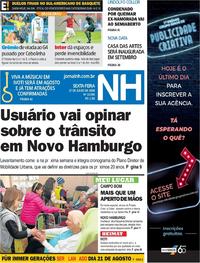 Capa do jornal Jornal NH 27/07/2018