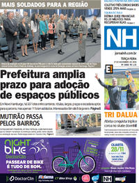 Capa do jornal Jornal NH 27/11/2018