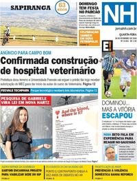 Capa do jornal Jornal NH 28/02/2018