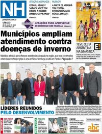 Capa do jornal Jornal NH 28/07/2018