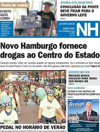 Capa do jornal Jornal NH 29/11/2018