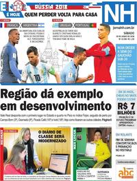Capa do jornal Jornal NH 30/06/2018