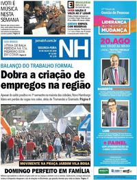 Capa do jornal Jornal NH 30/07/2018
