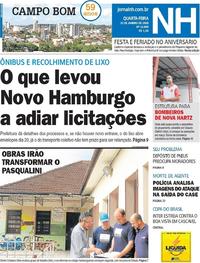 Capa do jornal Jornal NH 31/01/2018