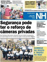 Capa do jornal Jornal NH 31/07/2018