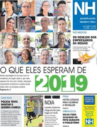 Capa do jornal Jornal NH 31/12/2018