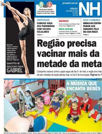 Capa do jornal Jornal NH 04/05/2019