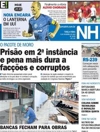 Capa do jornal Jornal NH 05/02/2019