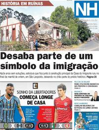 Capa do jornal Jornal NH 06/03/2019