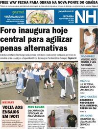 Capa do jornal Jornal NH 08/02/2019