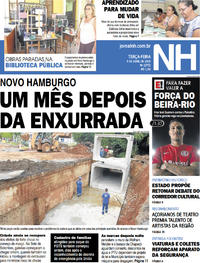 Capa do jornal Jornal NH 09/04/2019