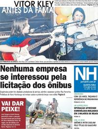Capa do jornal Jornal NH 17/04/2019