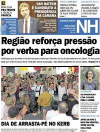 Capa do jornal Jornal NH 22/01/2019