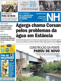 Capa do jornal Jornal NH 23/01/2019