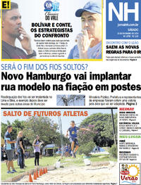 Capa do jornal Jornal NH 23/02/2019