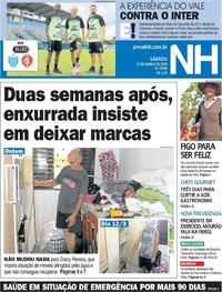 Capa do jornal Jornal NH 23/03/2019