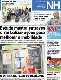 Capa do jornal Jornal NH 25/01/2019