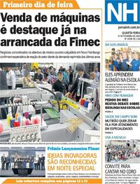 Capa do jornal Jornal NH 27/02/2019