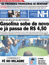 Capa do jornal Jornal NH 27/03/2019