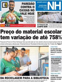 Capa do jornal Jornal NH 30/01/2019
