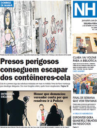 Capa do jornal Jornal NH 02/09/2019