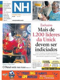 Capa do jornal Jornal NH 02/12/2019