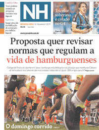 Capa do jornal Jornal NH 04/11/2019