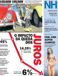 Capa do jornal Jornal NH 05/08/2019