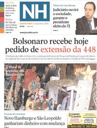 Capa do jornal Jornal NH 05/12/2019