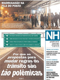 Capa do jornal Jornal NH 06/06/2019
