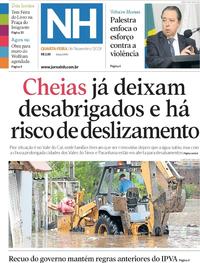 Capa do jornal Jornal NH 06/11/2019